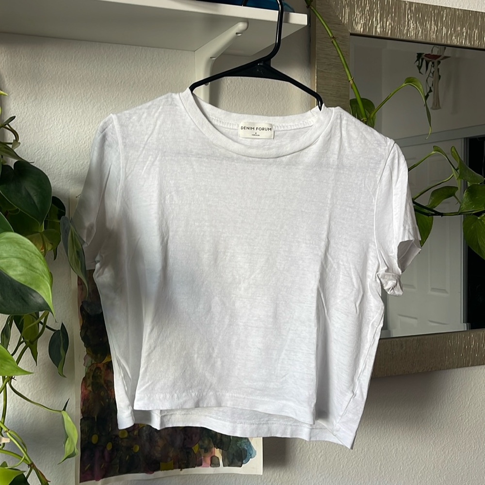 Denim Forum Cropped Tee